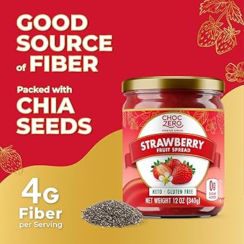 豆腐JAM Amazon.com : ChocZero Keto Strawberry Fruit Spread, No Sugar Added